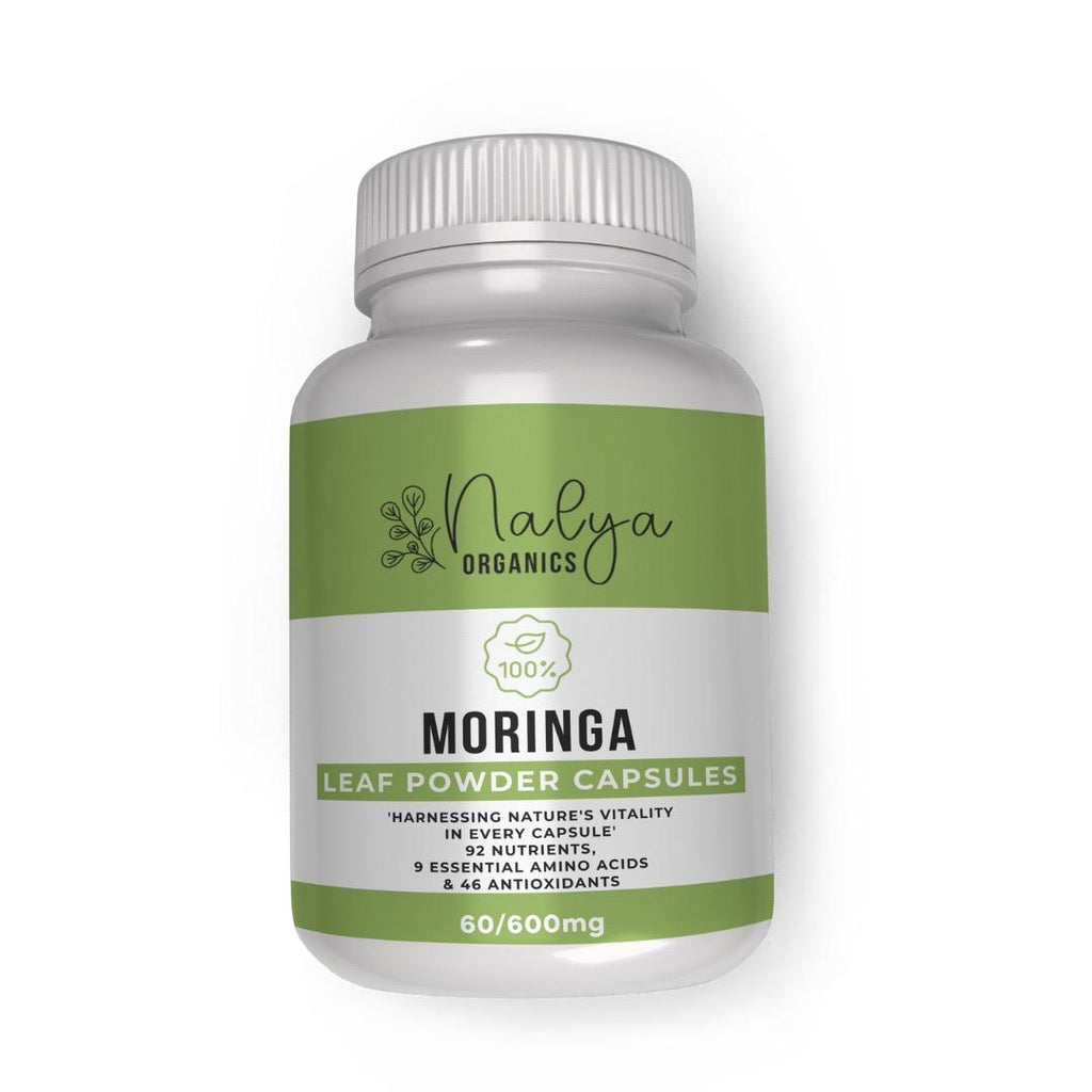 Nalya Organics Moringa Capsules – AM/PM Energy + Wellness | 60 Capsules + FREE SHIPPING