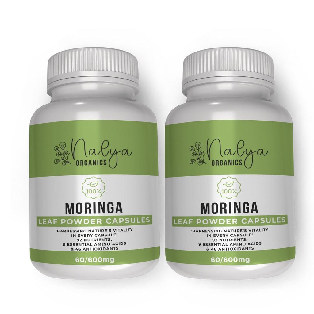 Nalya Organics Moringa Capsules – AM/PM Energy + Wellness | 60 Capsules + FREE SHIPPING
